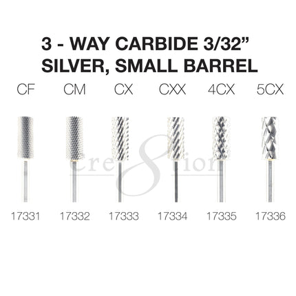 Cre8tion - Carbide Silver - Small & Large 3/32 - 3Way