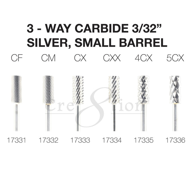 Cre8tion - Carbide Silver - Small & Large 3/32 - 3Way