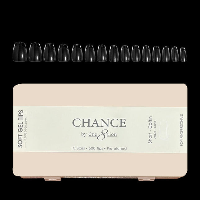 Chance - Coffin Soft Tips Box 600pcs (XS, S, M, L, XL)
