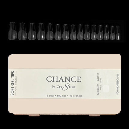 Chance - Coffin Soft Tips Box 600pcs (XS, S, M, L, XL)