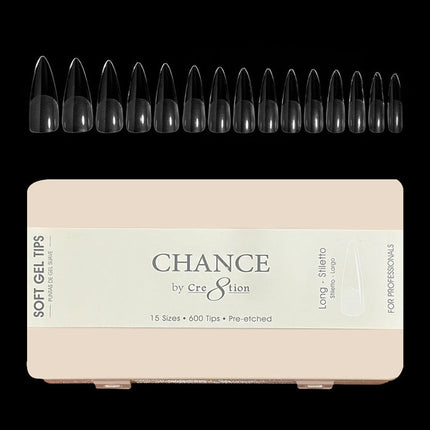 Chance - Stiletto Soft Tips Box 600pcs (XS, S, M, L, XL)