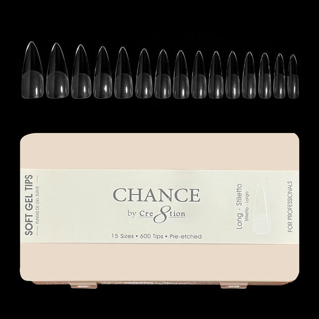 Chance - Stiletto Soft Tips Box 600pcs (XS, S, M, L, XL)