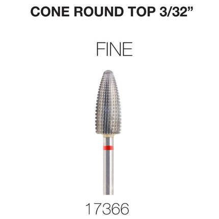 Cre8tion - Cone Round Top - Nail Filing Bit - 3/32