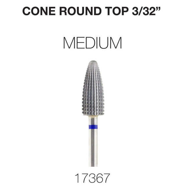Cre8tion - Cone Round Top - Nail Filing Bit - 3/32