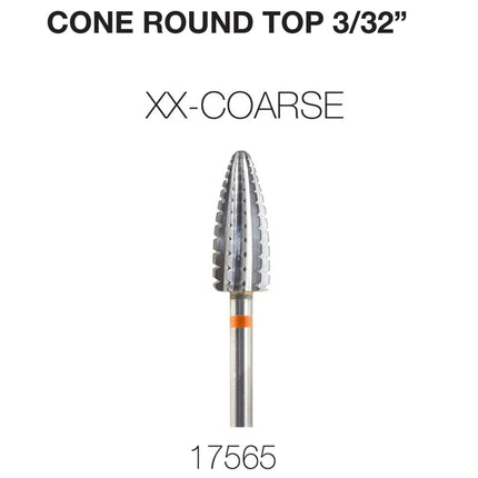 Cre8tion - Cone Round Top - Nail Filing Bit - 3/32