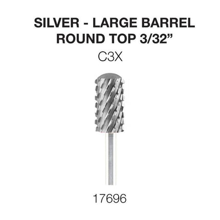 Cre8tion - Silver Carbide - Large Barrel - Round Top 3/32