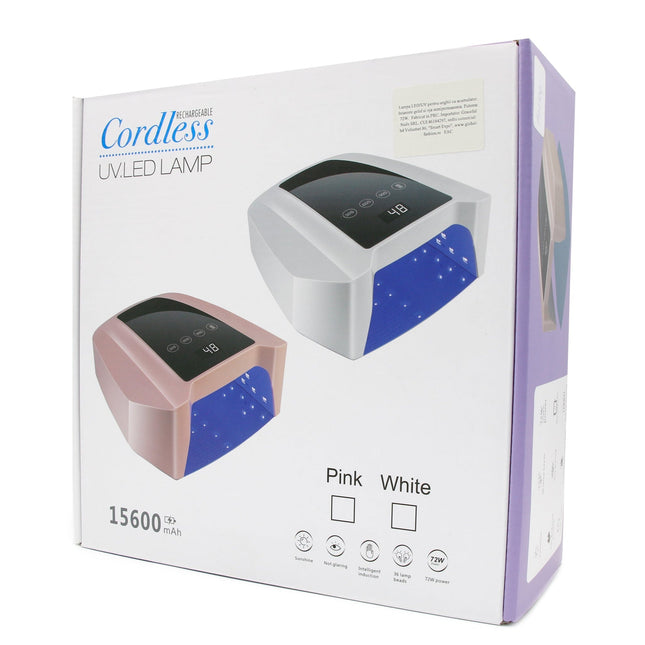 QNC - Cordless UV LED Lamp 72W (White/ Pink) - NEW 2025