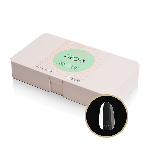 iGel PRO-X Soft Gel Nail Tips 23 - Natural Round Medium (600 pcs)