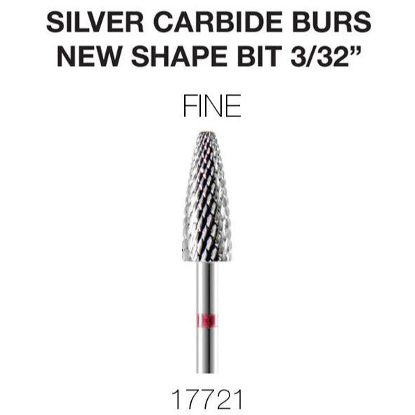 Cre8tion - Silver Carbide Burs - New Shape Bit - Fine 3/32
