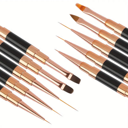 Nail Art Dual End Brush (Set 5pcs)