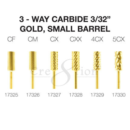 Cre8tion - Carbide Gold - Small & Large 3/32 - 3Way