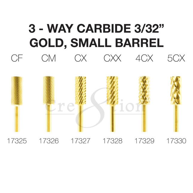 Cre8tion - Carbide Gold - Small & Large 3/32 - 3Way