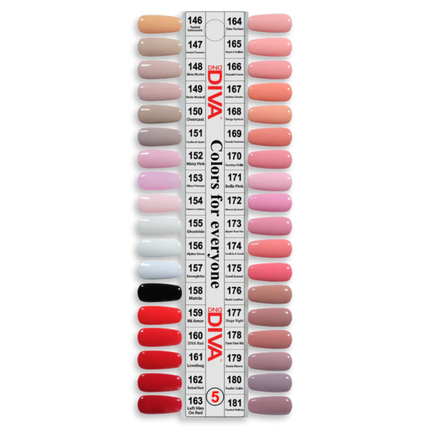 DND - Diva Colors Sample Chart (#01 - #08)
