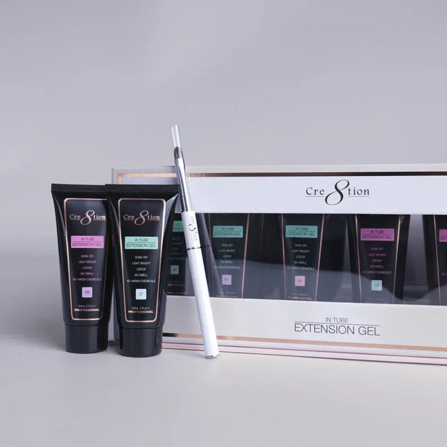 Cre8tion Poly Gel-Extension Gel Kit In Tube 2oz - Spring - Summer Collection