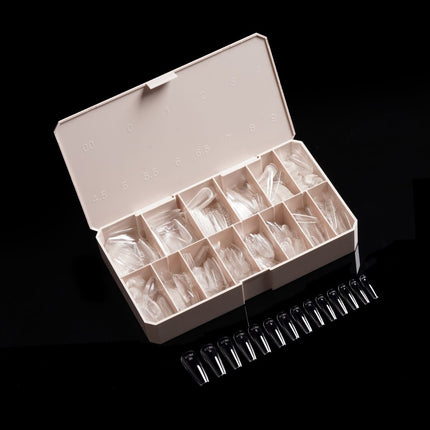iGel PRO-X Soft Gel Nail Tips 15 - Natural Coffin Long (600 pcs)