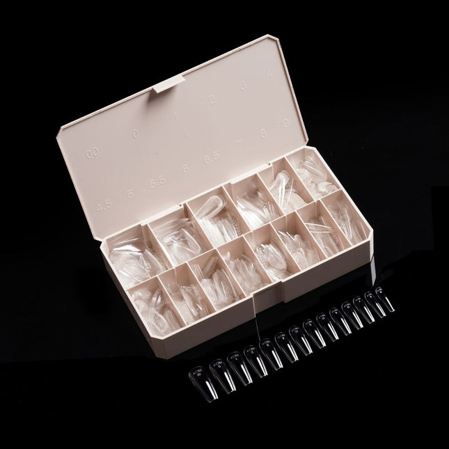 iGel PRO-X Soft Gel Nail Tips 15 - Natural Coffin Long (600 pcs)