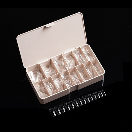 iGel PRO-X Soft Gel Nail Tips 14 - Natural Coffin Medium (600 pcs)