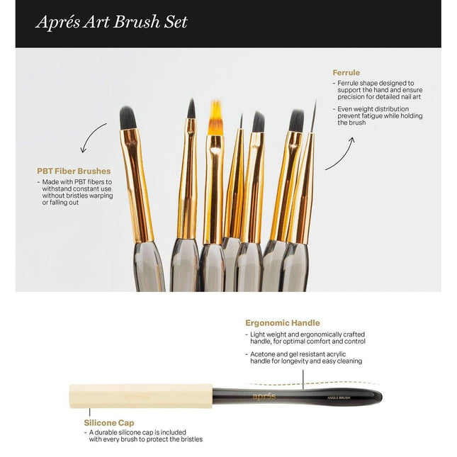 Apres - Art Brush Set - 7Pcs