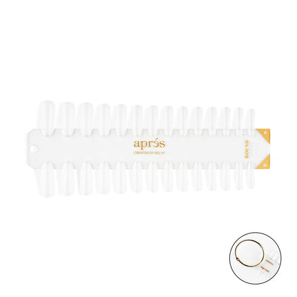 Apres - Gel-X Tip Swatch: Natural/Sculpted Round Long