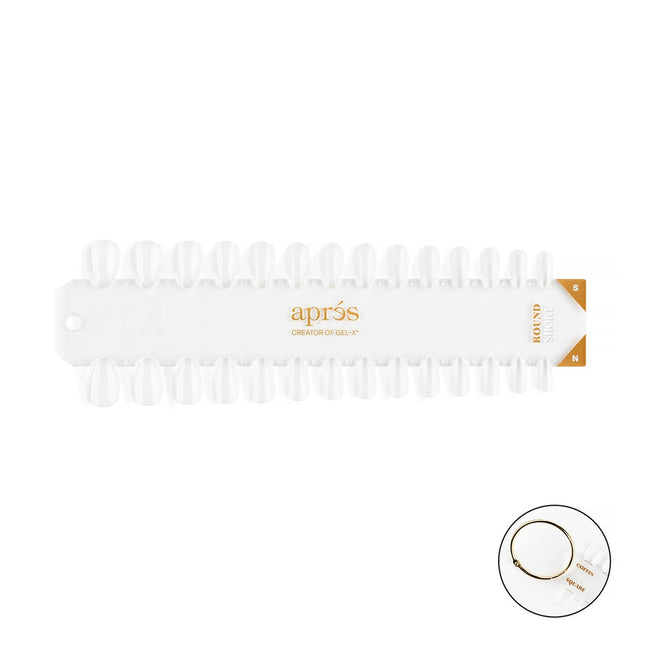 Apres - Gel-X Tip Swatch: Natural/Sculpted Round Short