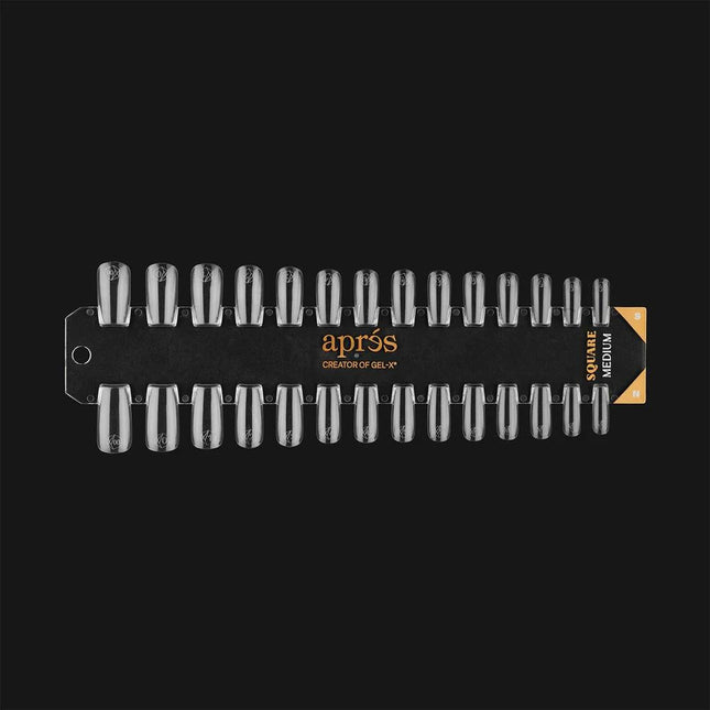 Apres - Gel-X Tip Swatch: Natural/Sculpted Square Medium