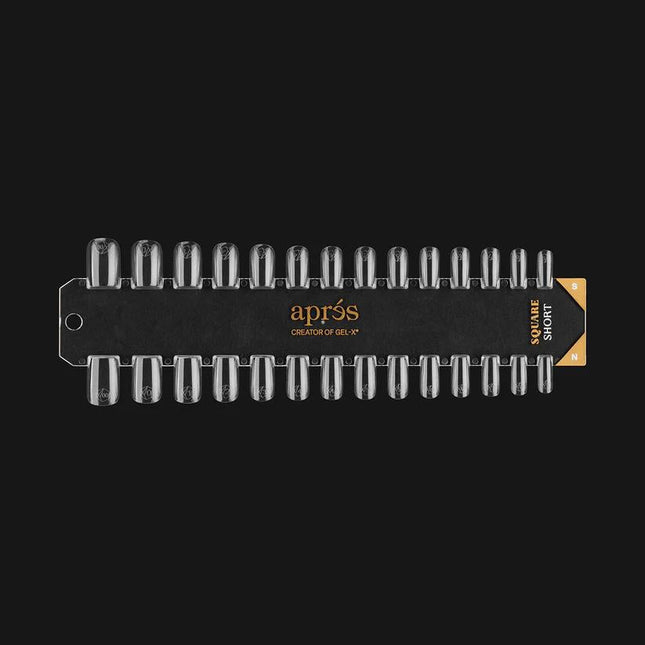 Apres - Gel-X Tip Swatch: Natural/Sculpted Square Short