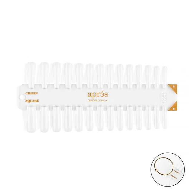 Apres - Gel-X Tip Swatch: Sculpted Coffin/Square Extra Long