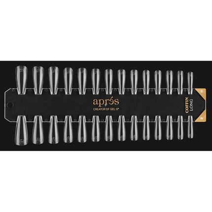 Apres - Gel-X® Nail Tip Swatch Natural/ Sculpted Coffin Long