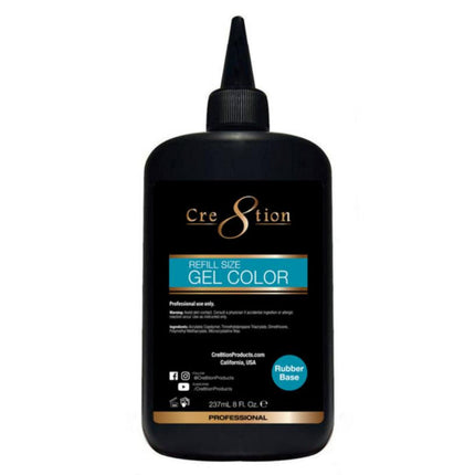Cre8tion - Gel Color Refill: Base, White, Black, Pink, Chance... (8oz)