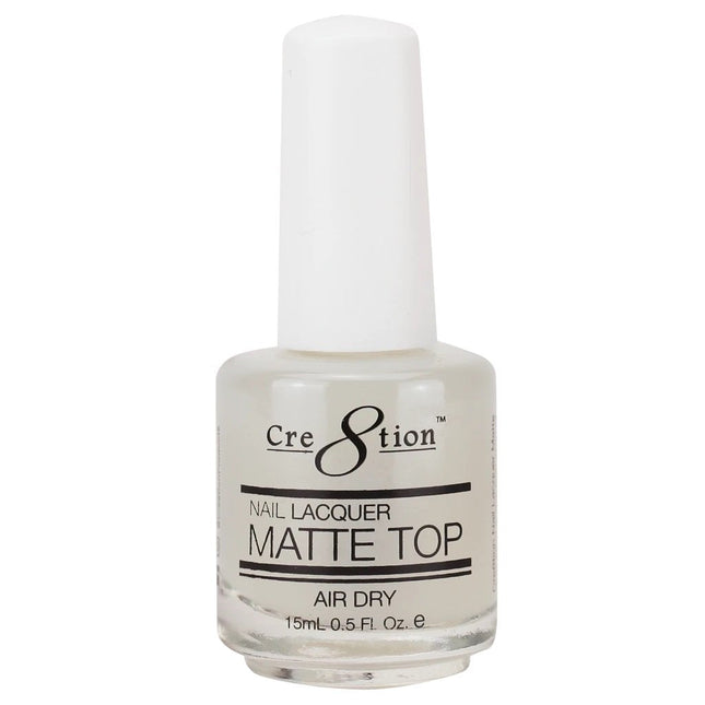 Cre8tion - Lacquer Base, Top, Super White, Black (15ml)