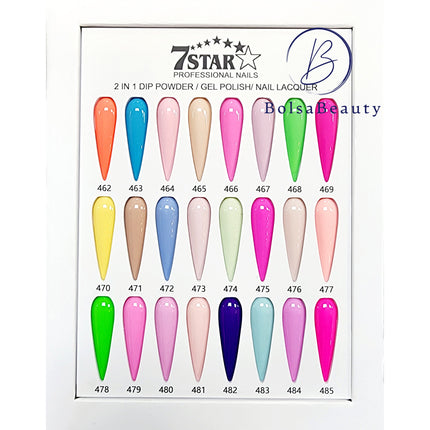 7 Star - Gel & Lacquer & Dip Trio (#462 - #485) - NEW 2024