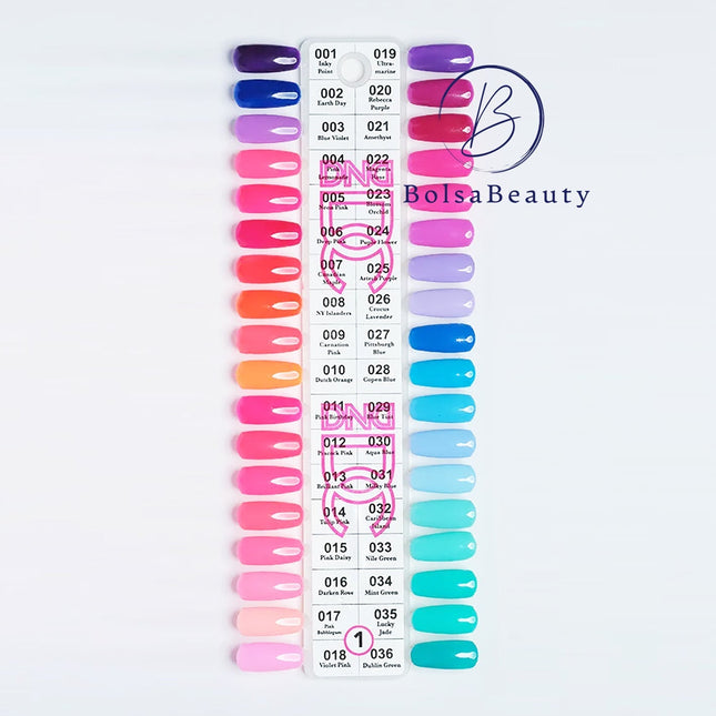 DND - DC Colors Sample Chart (#01 - #15)