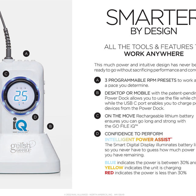 Gelish - Go File IQ Smart Drill - NEW 2024