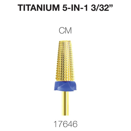 Cre8tion - Titanium 5 in 1 Nail Filing Bit 3/32