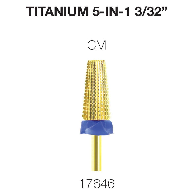 Cre8tion - Titanium 5 in 1 Nail Filing Bit 3/32