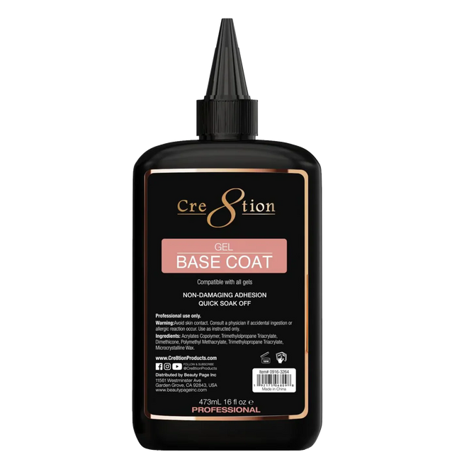 Cre8tion - Base Coat, Diamond Top Coat Refill (16oz)