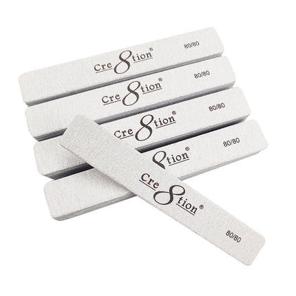 Cre8tion - Jumbo Nail File 50pcs (White/ Zebra)