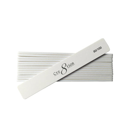 Cre8tion - Jumbo Nail File 50pcs (White/ Zebra)