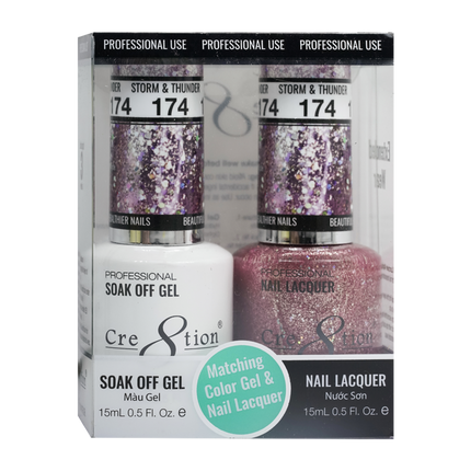 Cre8tion - Gel & Lacquer Glitter Duo (#145 - #216)