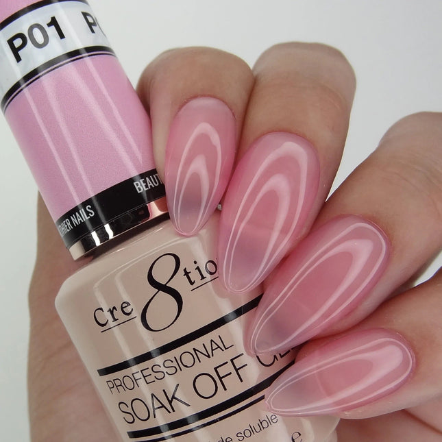 Cre8tion - French Pink Gel Colors (#P01 - P28, #W1 - W4)