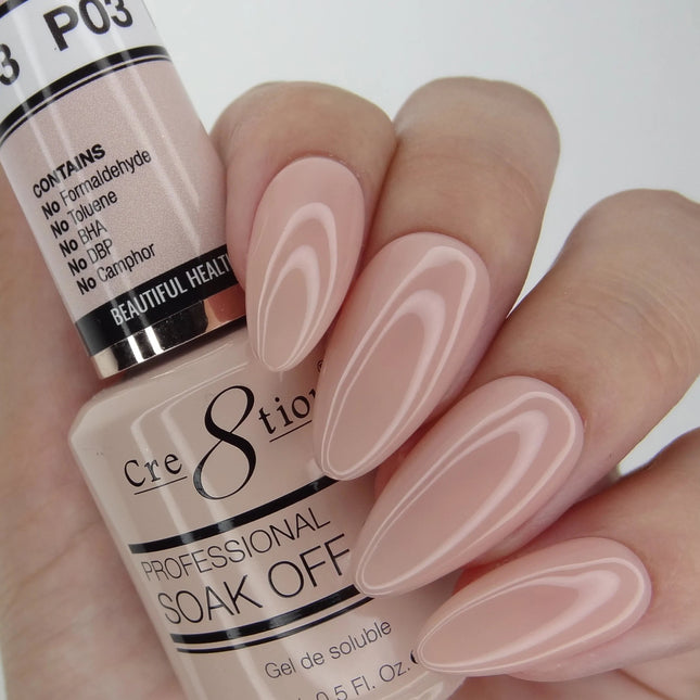 Cre8tion - French Pink Gel Colors (#P01 - P28, #W1 - W4)
