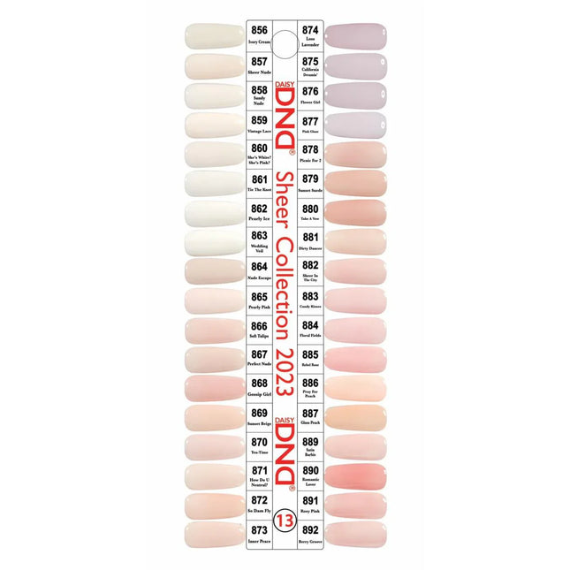 DND - Sheer 2023 Duo Full Set 36 Colors (#856 - #892)