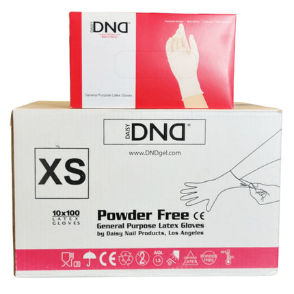 DND - Latex Gloves Case 10 Boxes - Size XS