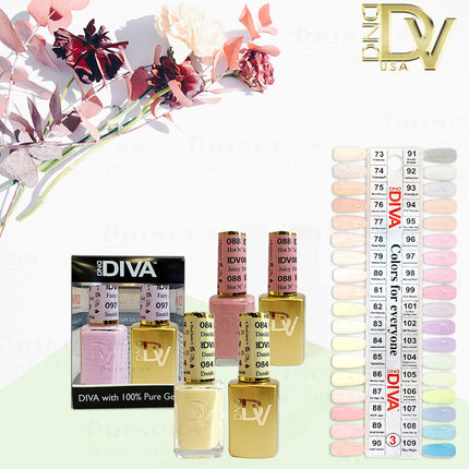 DND - DIVA Gel & Lacquer Duo Full Set 36 Colors (#73 - #109)