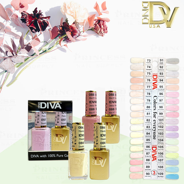 DND - DIVA Gel & Lacquer Duo Full Set 36 Colors (#73 - #109)