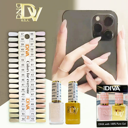 DND - DIVA Gel & Lacquer Duo Full Set 36 Colors (#37 - #72)