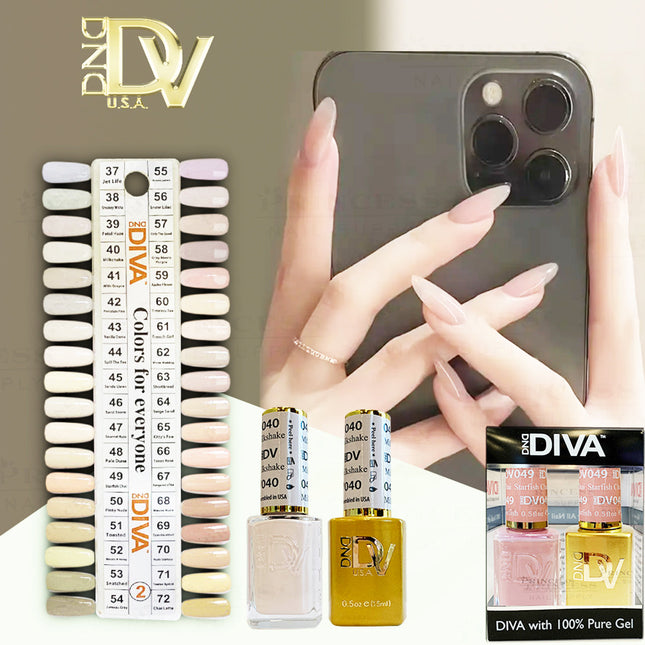 DND - DIVA Gel & Lacquer Duo Full Set 36 Colors (#37 - #72)