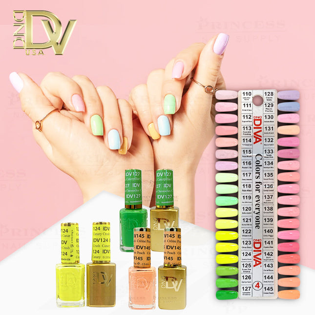 DND - DIVA Gel & Lacquer Duo Full Set 36 Colors (#110 - #145)