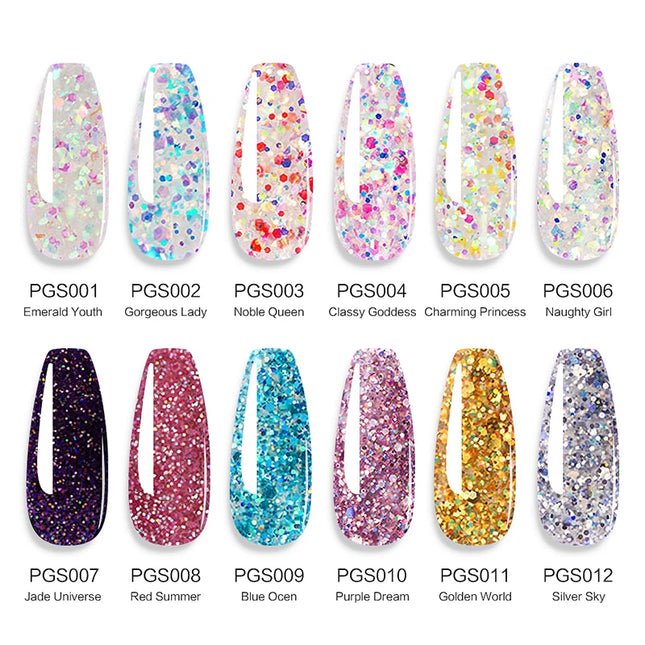 Glitter Poly Nail Extension Gel – 15g