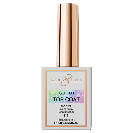 Cre8tion Glitter Top Coat Gel 0.5oz
